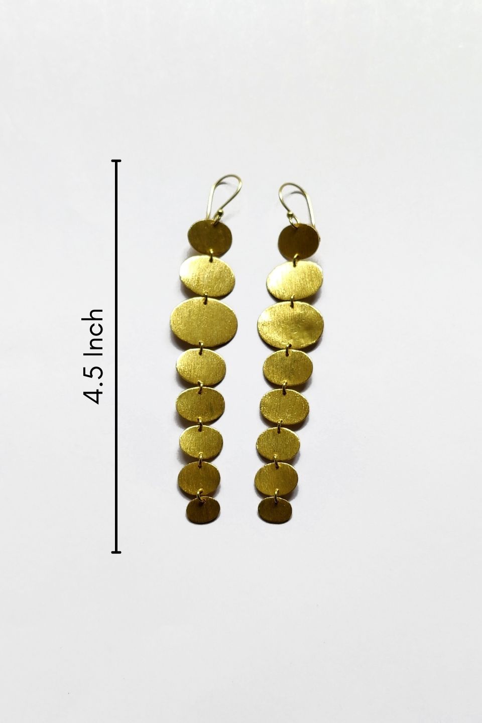 LocalLane Cascading Charm Handmade Brass Earrings