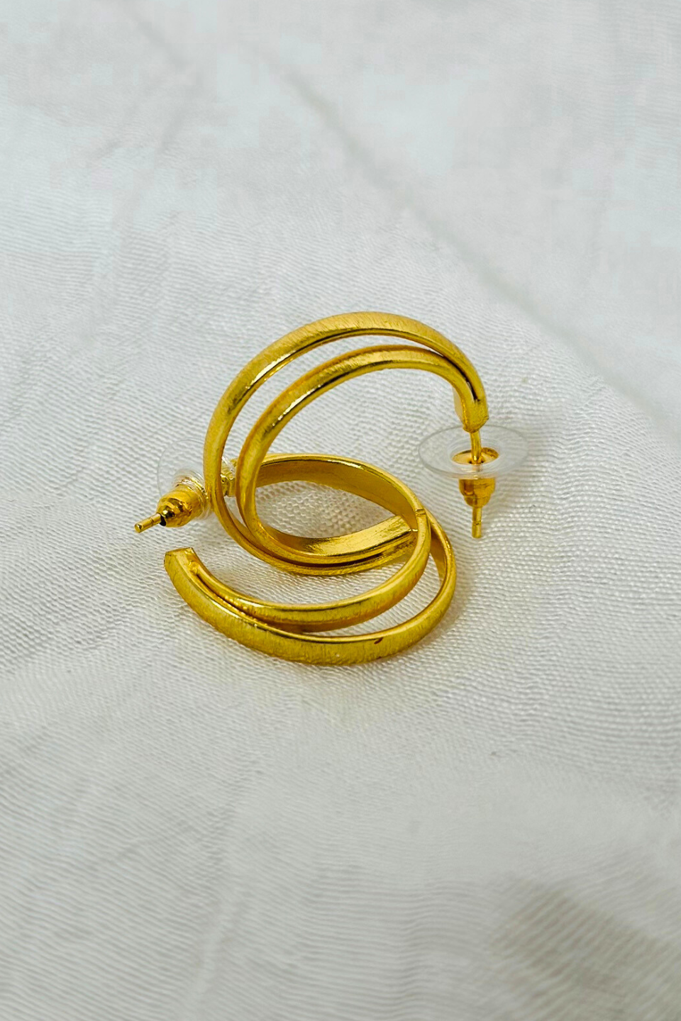 LocalLane Gold-Plated Double Hoop Earrings