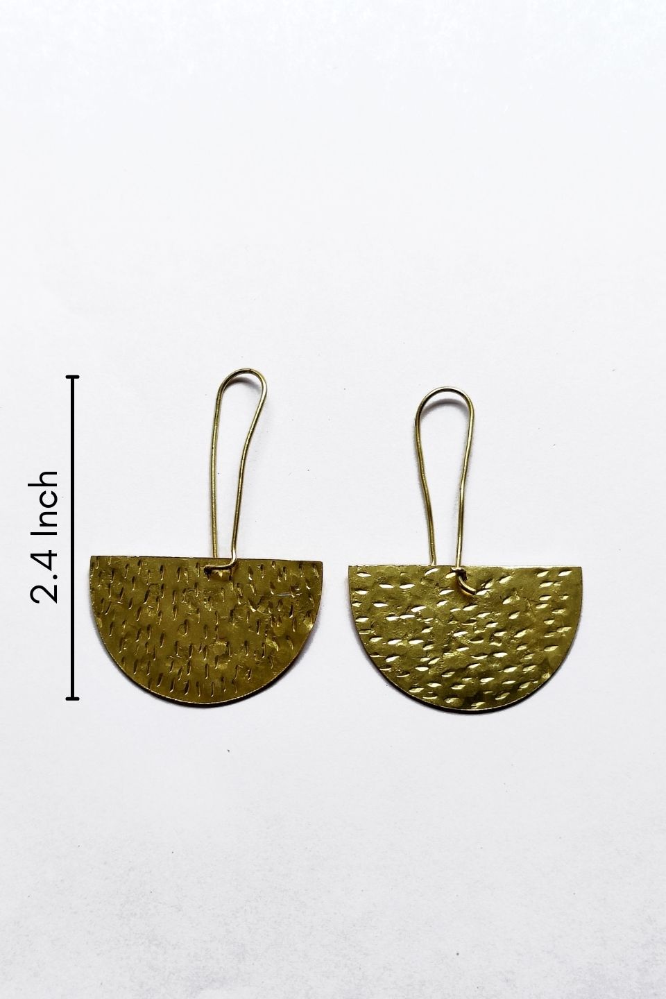 LocalLane Half Moon Handmade Brass Earrings