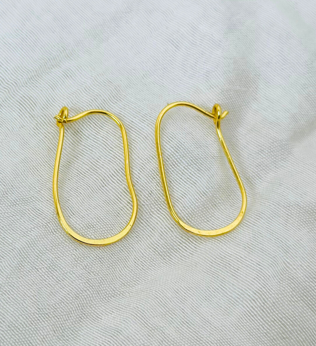 LocalLane Gold-Plated Kidney Wire Earrings