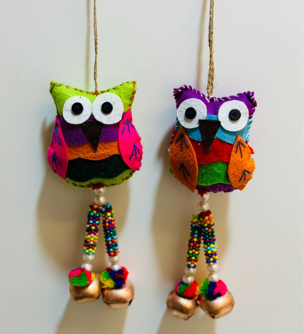 LocalLane Colourful Owls Hanging Charms