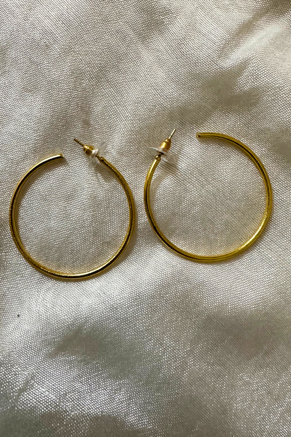 LocalLane Classic Hoops Handmade Brass Earrings