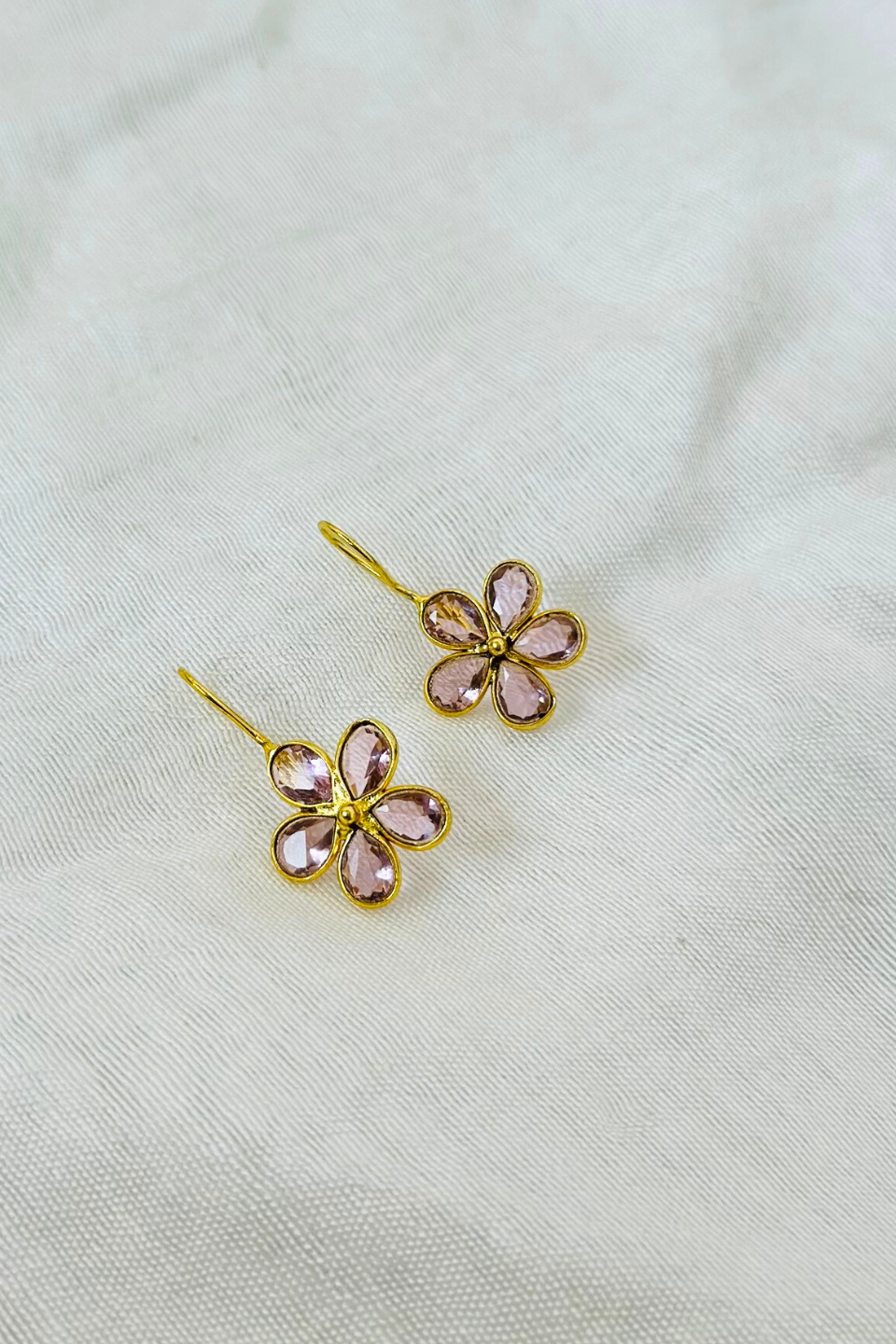 LocalLane Gold-Plated Mini Flowers Earrings