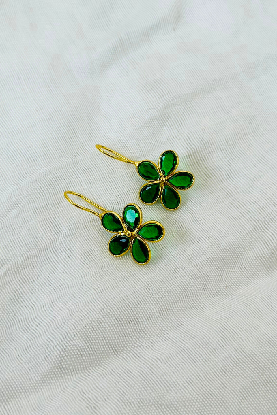 LocalLane Gold-Plated Mini Flowers Earrings