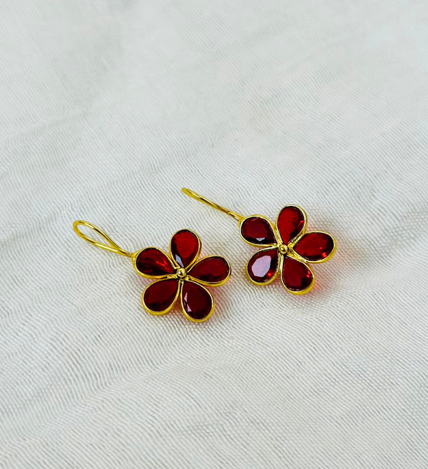 LocalLane Gold-Plated Mini Flowers Earrings