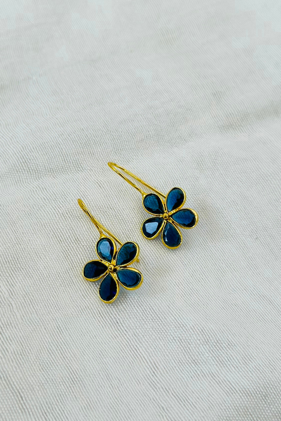 LocalLane Gold-Plated Mini Flowers Earrings