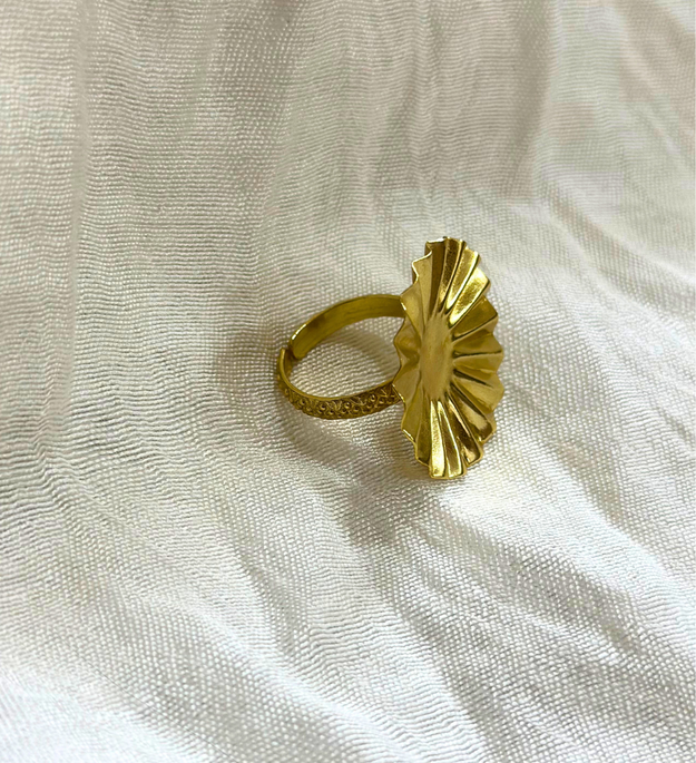 LocalLane Handcrafted Fleur Blossom Adjustable Ring