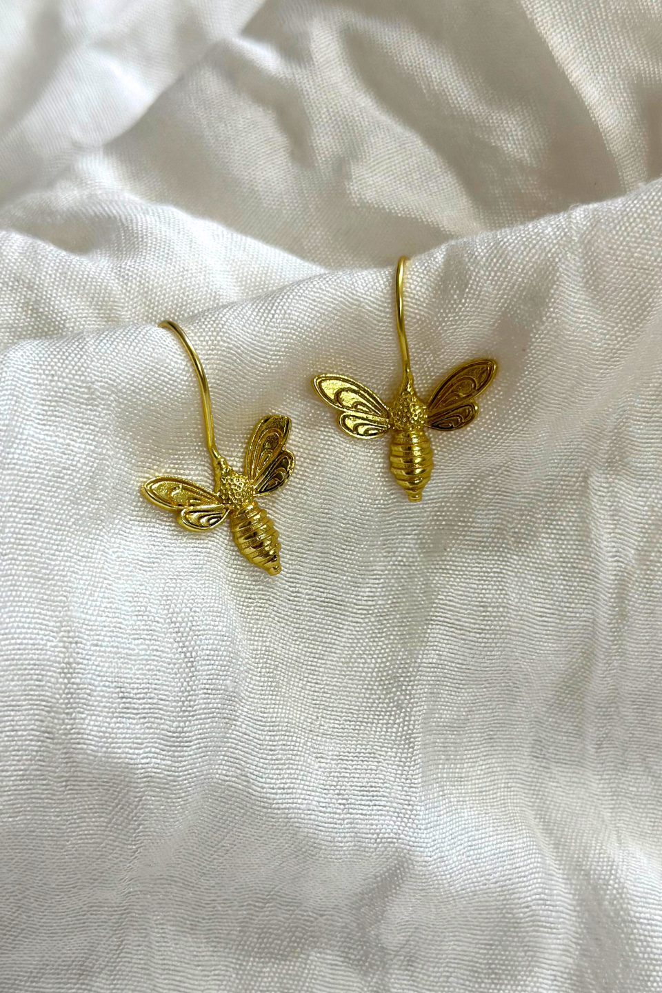 LocalLane Handcrafted Honey Bee Earrings