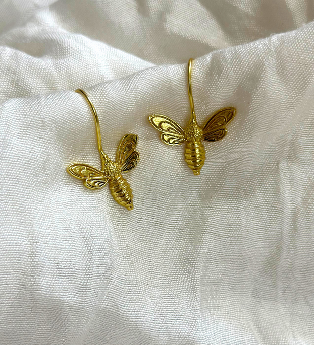 LocalLane Handcrafted Honey Bee Earrings