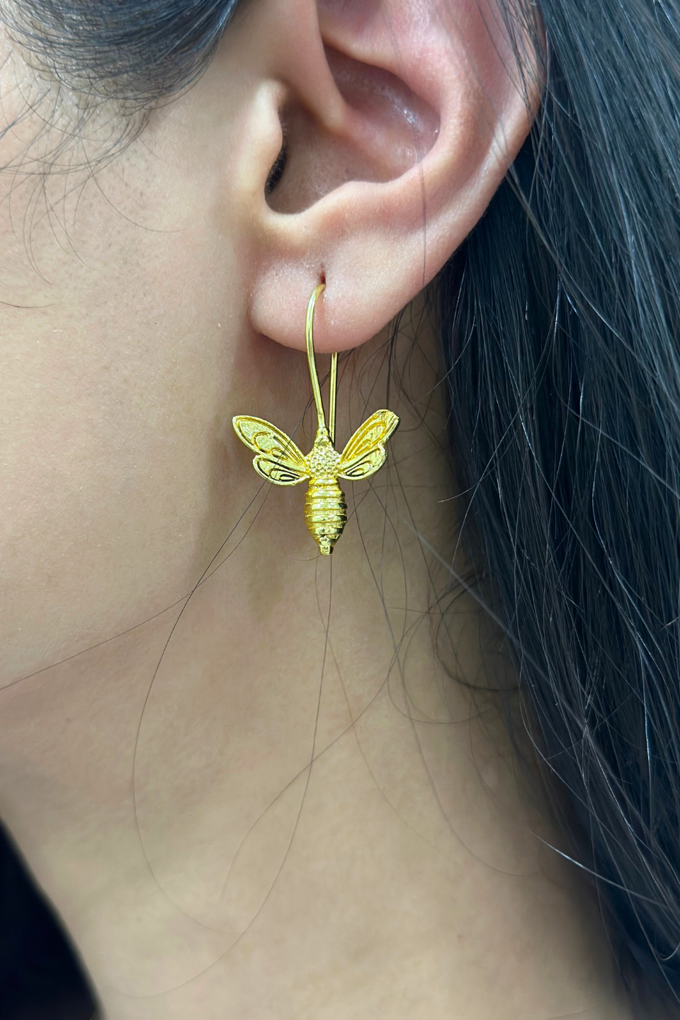 LocalLane Handcrafted Honey Bee Earrings