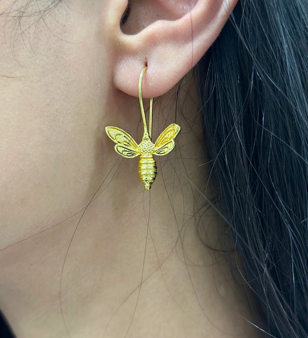 LocalLane Handcrafted Honey Bee Earrings