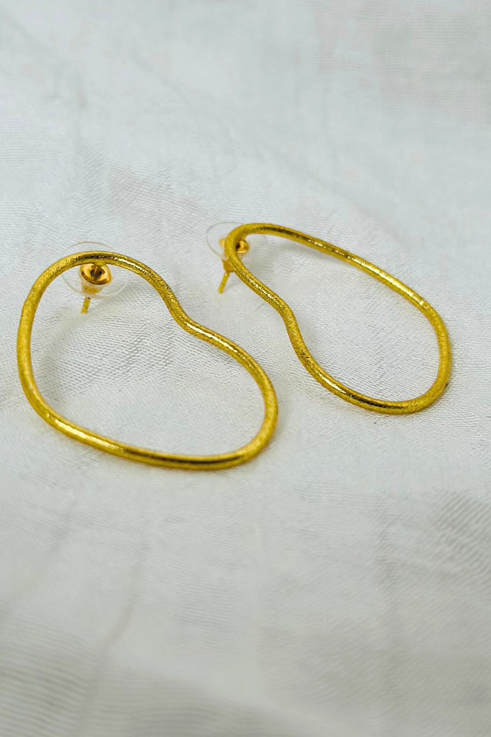 LocalLane Gold-Plated Heart Earrings