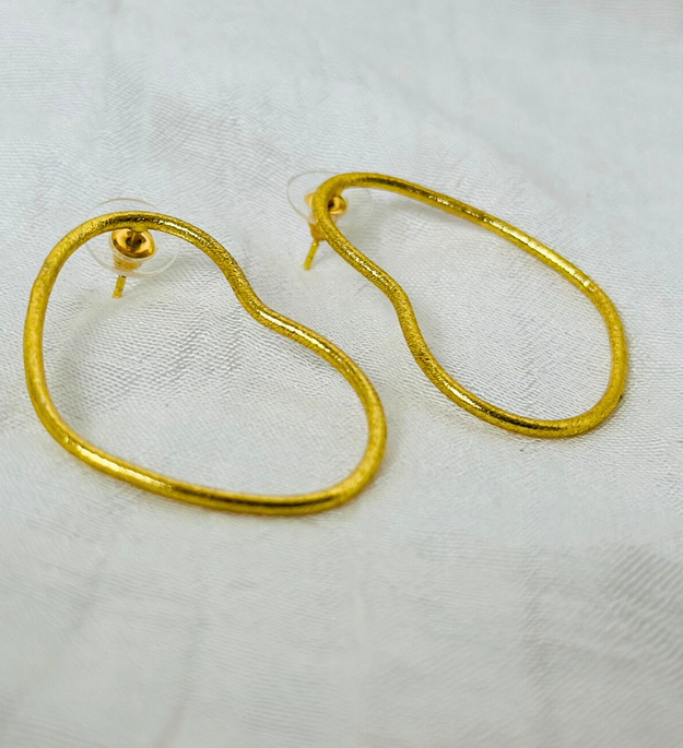 LocalLane Gold-Plated Heart Earrings