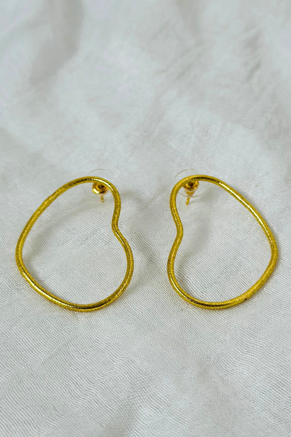 LocalLane Gold-Plated Heart Earrings