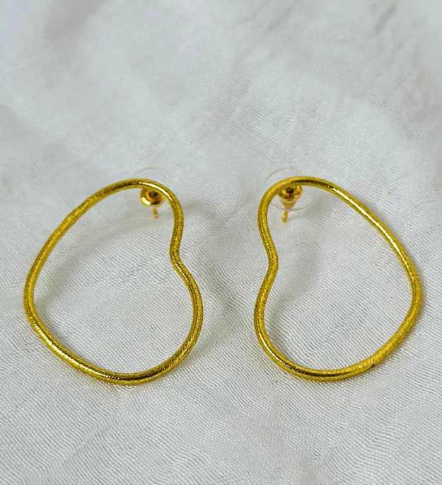 LocalLane Gold-Plated Heart Earrings