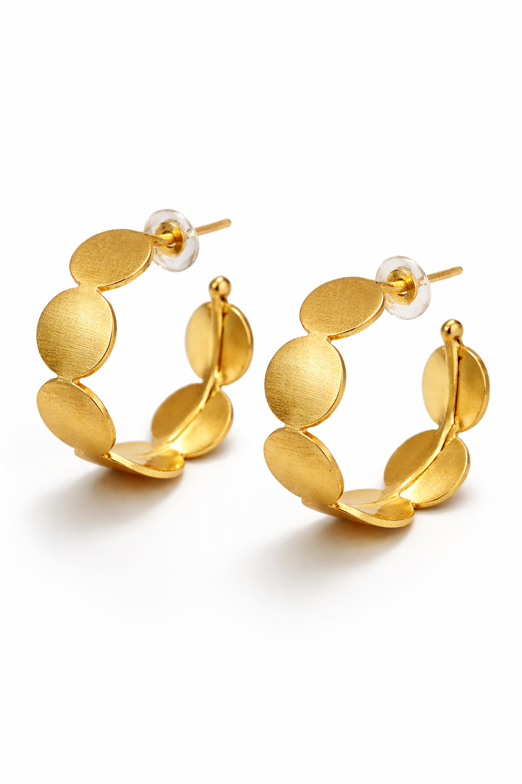 LocalLane Circular Hoops Gold Plated Brass Earrings