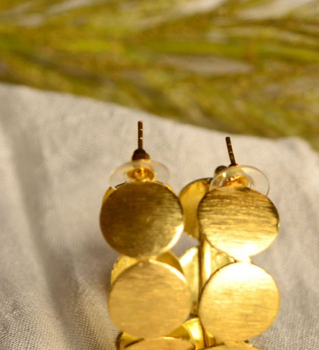 LocalLane Circular Hoops Handmade Brass Earrings