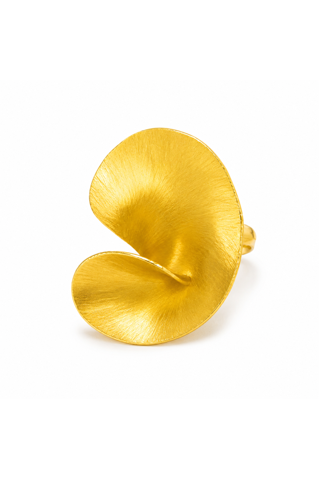 LocalLane Gold Curvy Adjustable Ring for Women