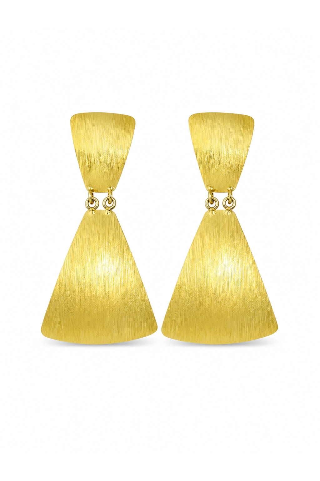 LocalLane Triangle Gold Plated Drop Earrings for Women