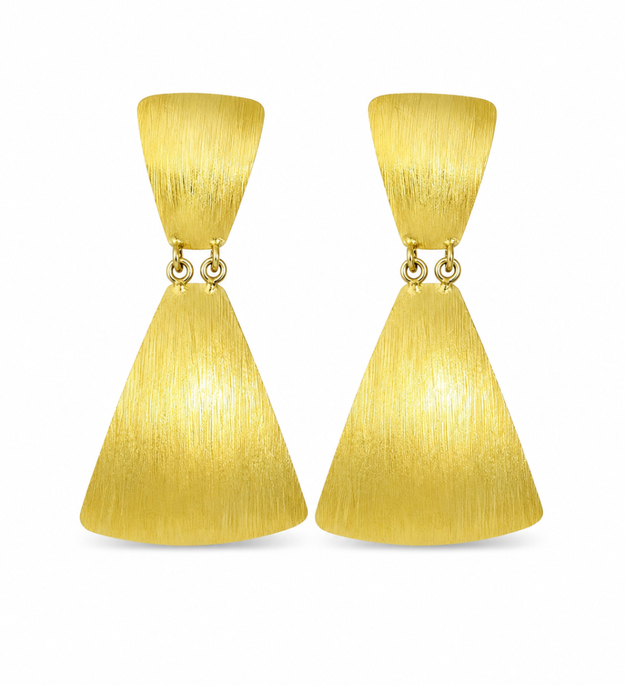 LocalLane Triangle Gold Plated Drop Earrings for Women