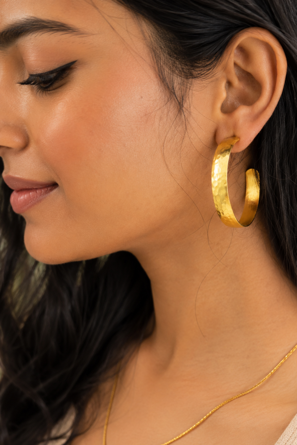 LocalLane Chunky Gold Hoop Earrings for Women
