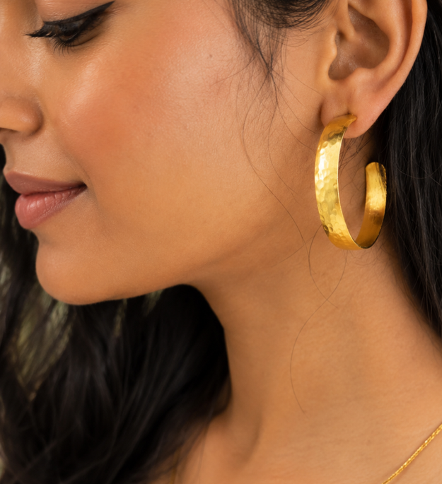 LocalLane Chunky Gold Hoop Earrings for Women