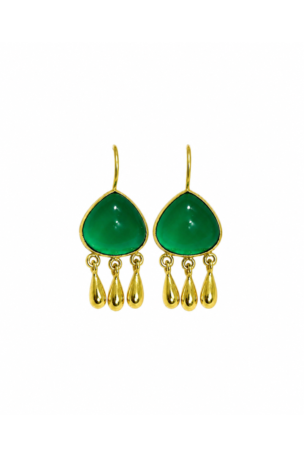 LocalLane Turkish Green Stone Earrings Women
